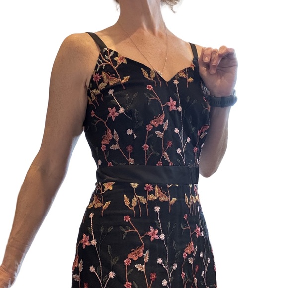 EMBROIDERED Tea-Length Cocktail / Prom Dress - Picture 17 of 17